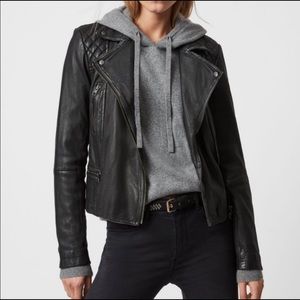 Allsaints Catch Biker Jacket, Leather Moto
